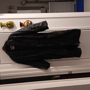 Men's Full Length Leather Coat